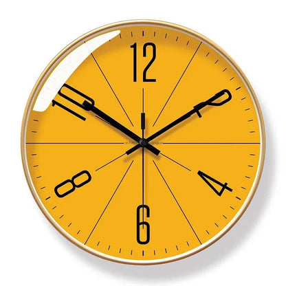 Metal Frame Oversized Numerals Wall Clock