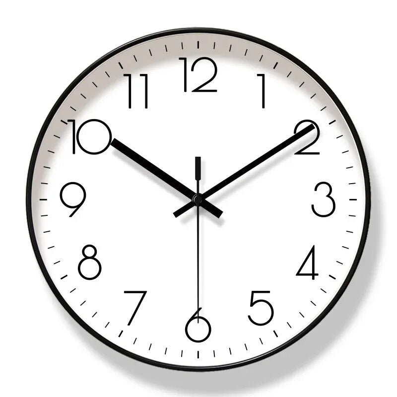 Metal Frame Oversized Numerals Wall Clock