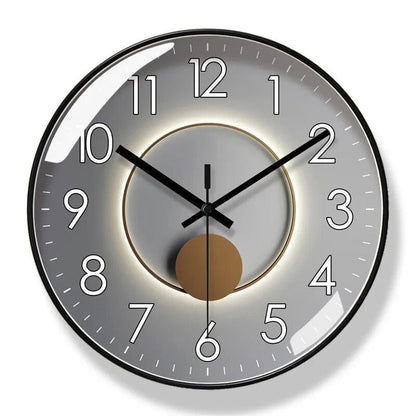 Metal Frame Oversized Numerals Wall Clock