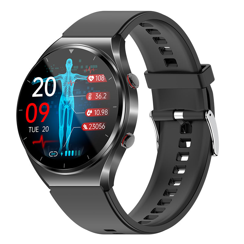 Tempered Glass Adjustable Round Smartwatch