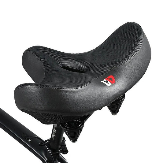 PU Leather Ergonomic Coil Suspension Bicycle Saddle