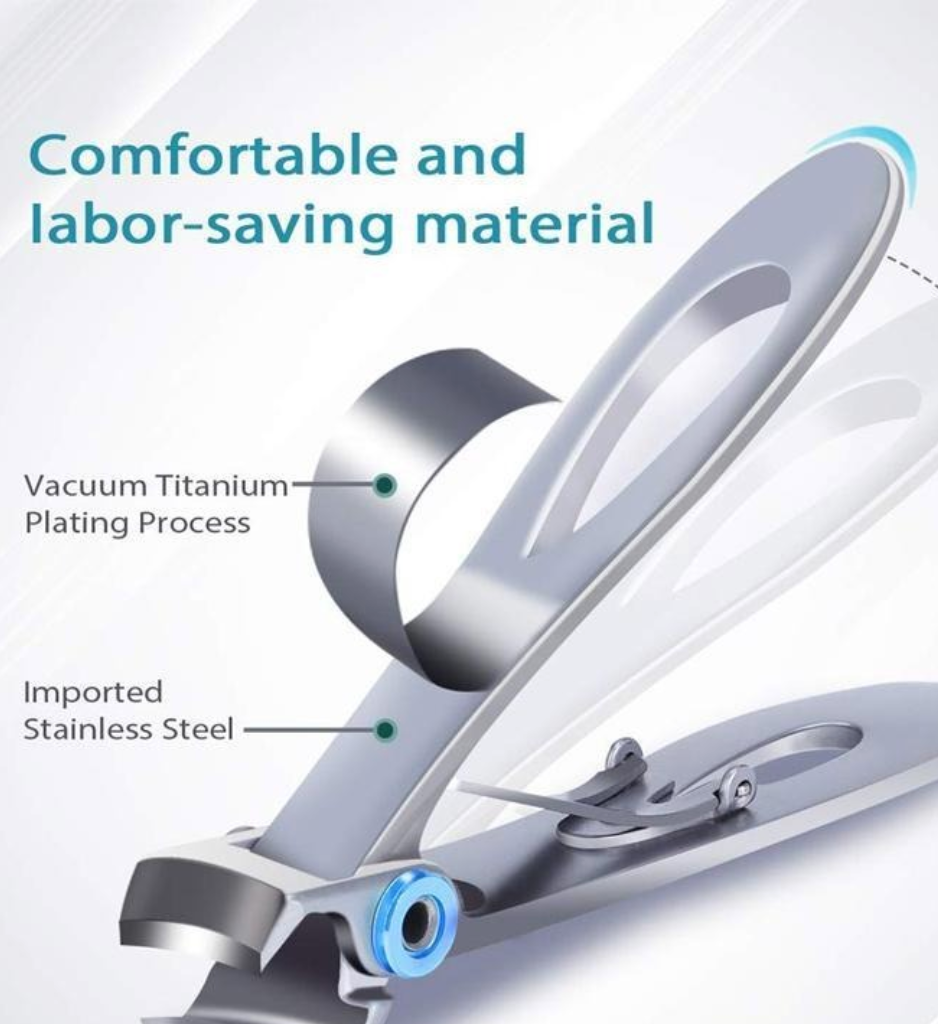Stainless Steel Wide-Beveled Locking Toenail Clipper