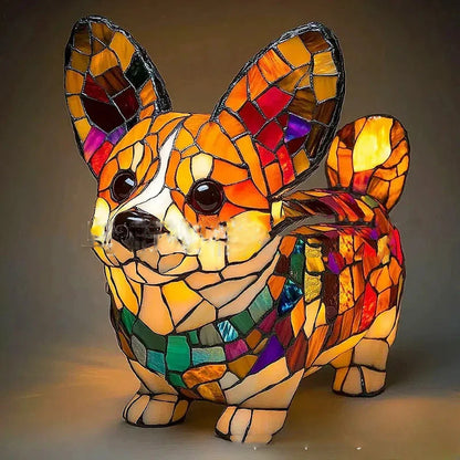 Stained Glass Cat Table Lamp