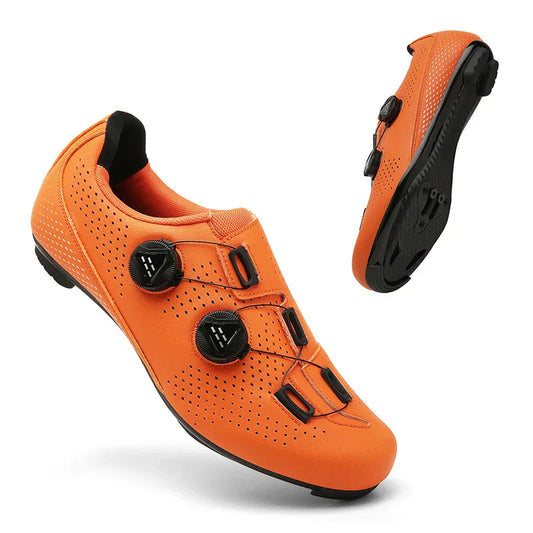 Synthetic Leather Dual-Dial Closure Road Cycling Shoe