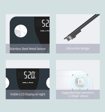 Tempered Glass Four-Sensor Body Composition Scale