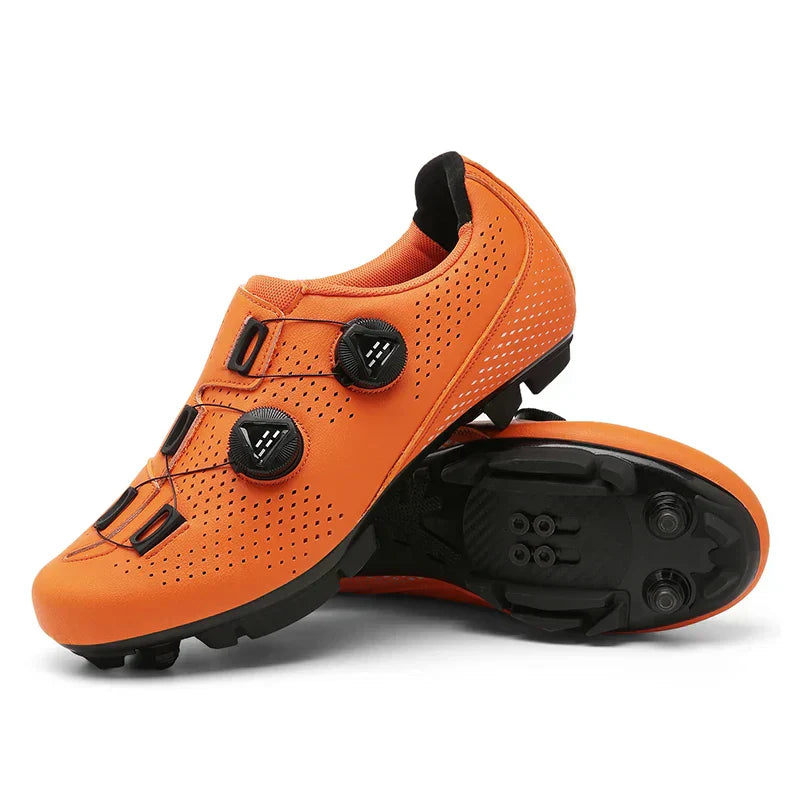 Synthetic Leather Dual-Dial Closure Road Cycling Shoe