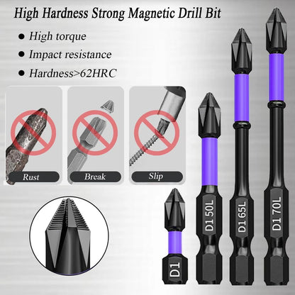 Hardened Alloy Magnetic Screwdriver Bit Set