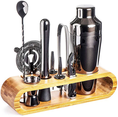 Bamboo Cobbler Shaker Cocktail Bar Tool Set