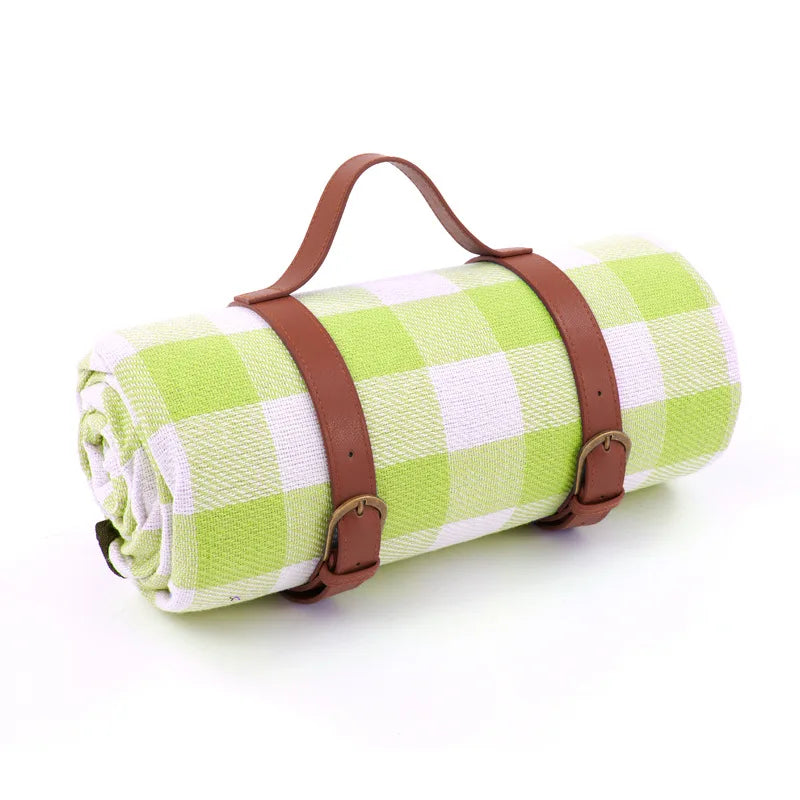 Gingham Adjustable Waterproof Picnic Blanket