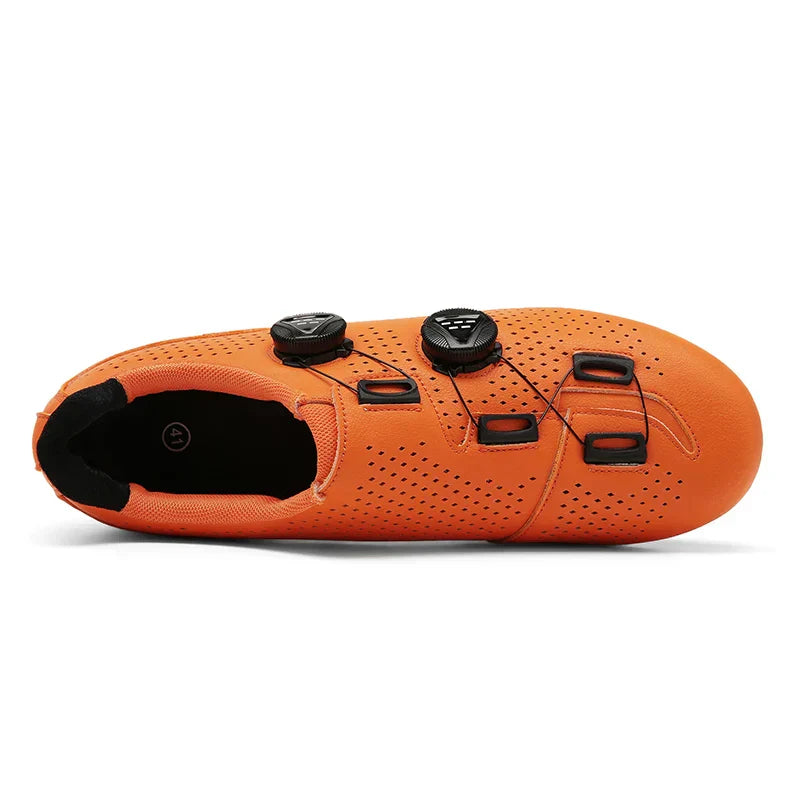 Synthetic Leather Dual-Dial Closure Road Cycling Shoe