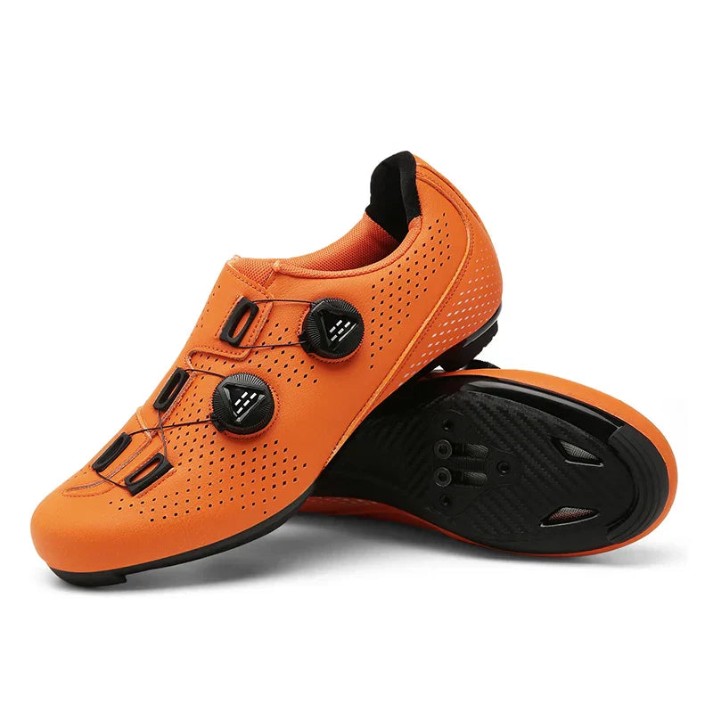 Synthetic Leather Dual-Dial Closure Road Cycling Shoe