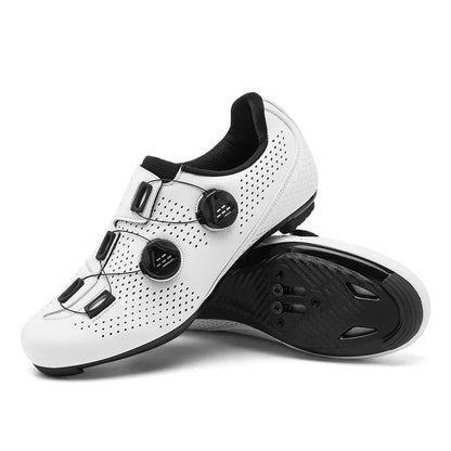 Synthetic Leather Dual-Dial Closure Road Cycling Shoe