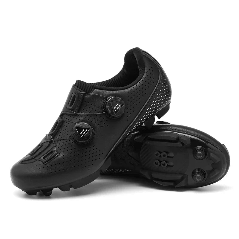 Synthetic Leather Dual-Dial Closure Road Cycling Shoe