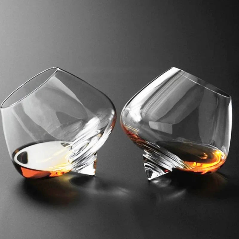 Weighted Glass Rocking Whiskey Glass