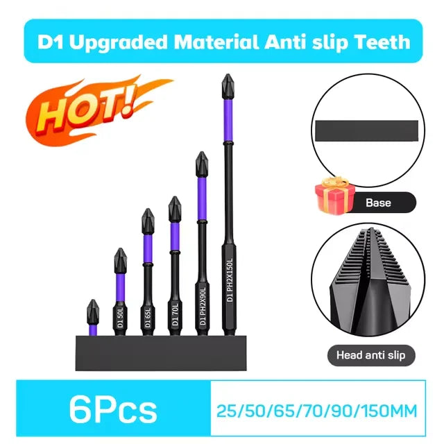 Hardened Alloy Magnetic Screwdriver Bit Set