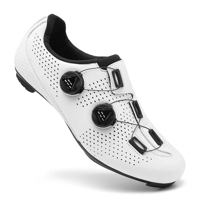 Synthetic Leather Dual-Dial Closure Road Cycling Shoe