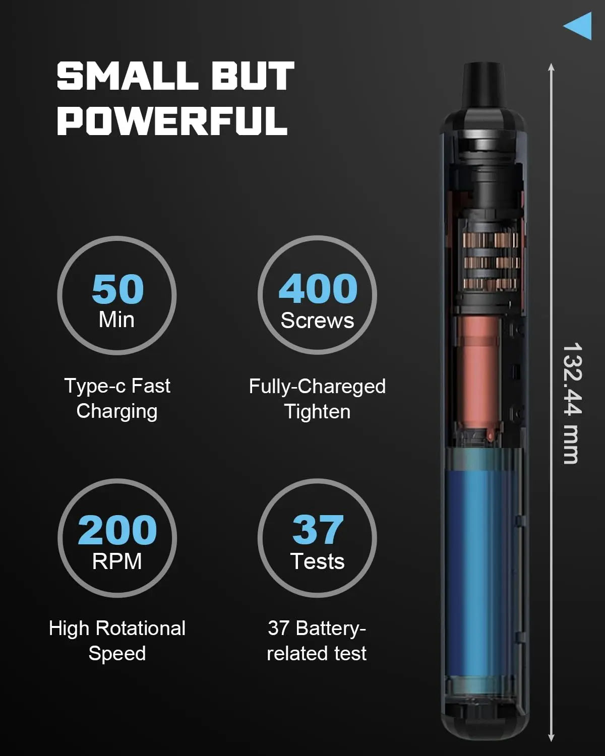 Minimalist Pen-Style LED Electric Precision Screwdriver Set