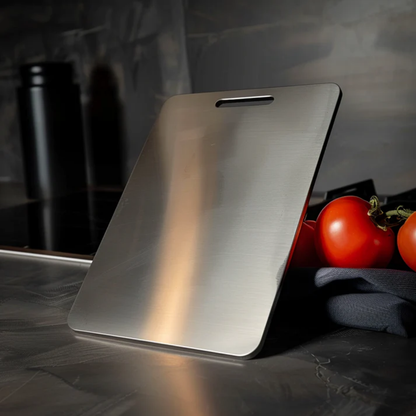 Brushed Stainless Steel Non-Slip Cutting Board