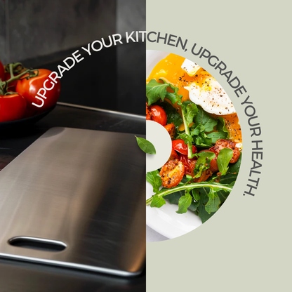 Brushed Stainless Steel Non-Slip Cutting Board