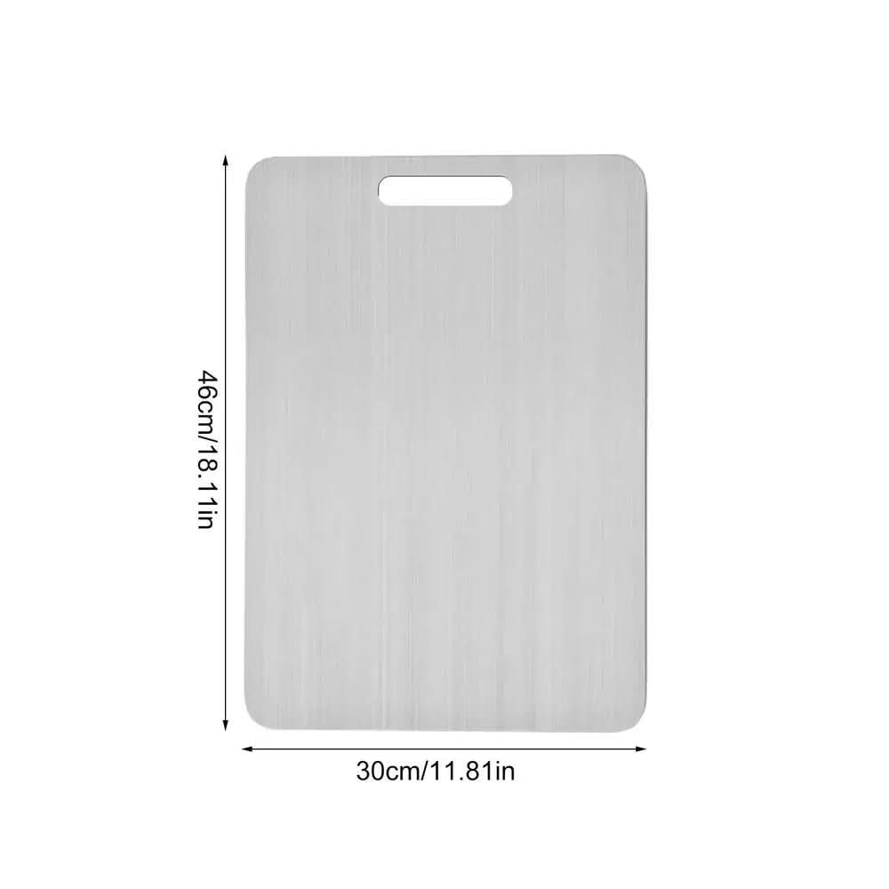 Brushed Stainless Steel Non-Slip Cutting Board