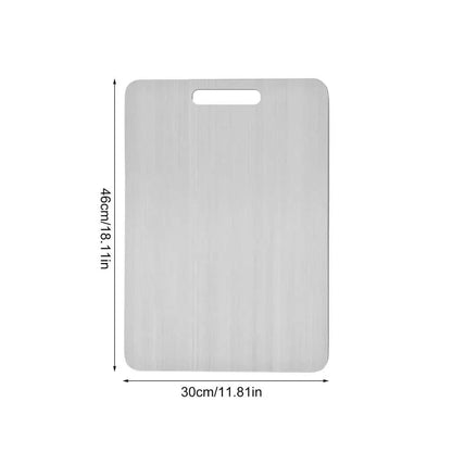 Brushed Stainless Steel Non-Slip Cutting Board