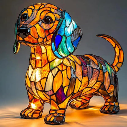 Stained Glass Cat Table Lamp