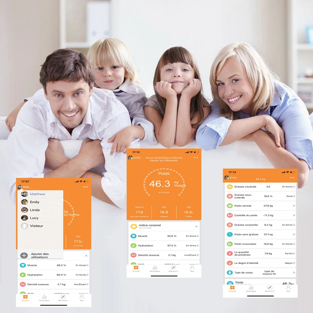 Tempered Glass Dual Electrode Digital Body Scale