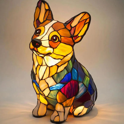 Stained Glass Cat Table Lamp