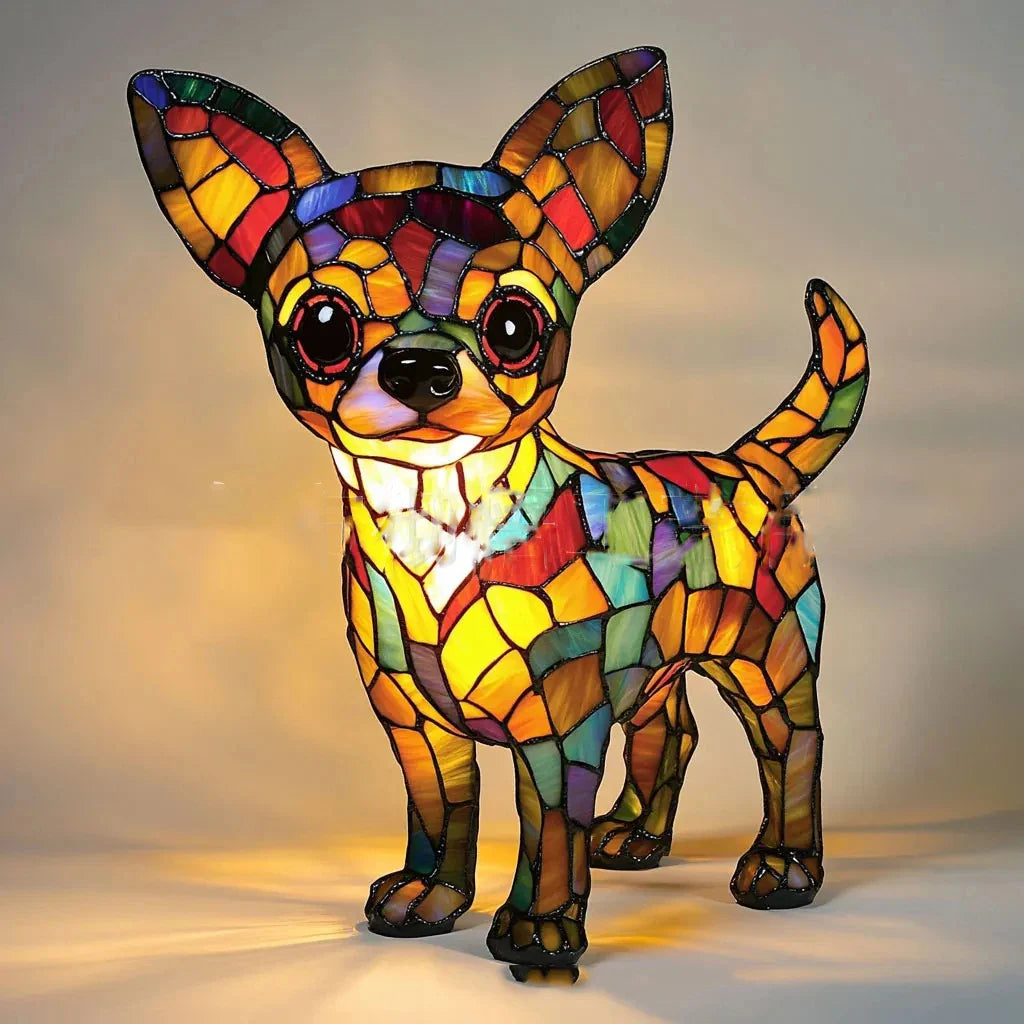 Stained Glass Cat Table Lamp