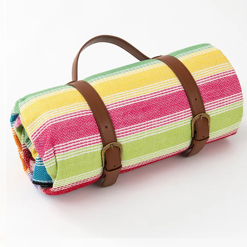 Gingham Adjustable Waterproof Picnic Blanket