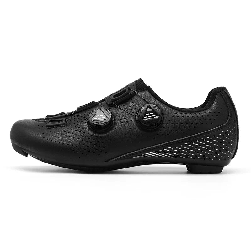 Synthetic Leather Dual-Dial Closure Road Cycling Shoe