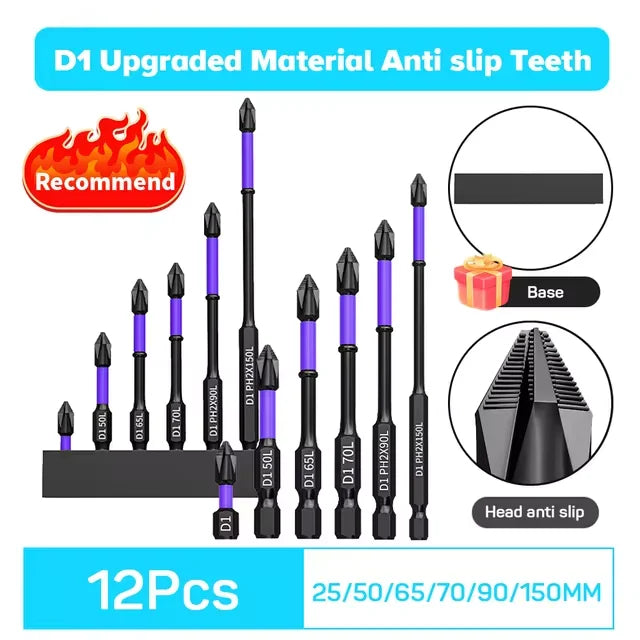 Hardened Alloy Magnetic Screwdriver Bit Set
