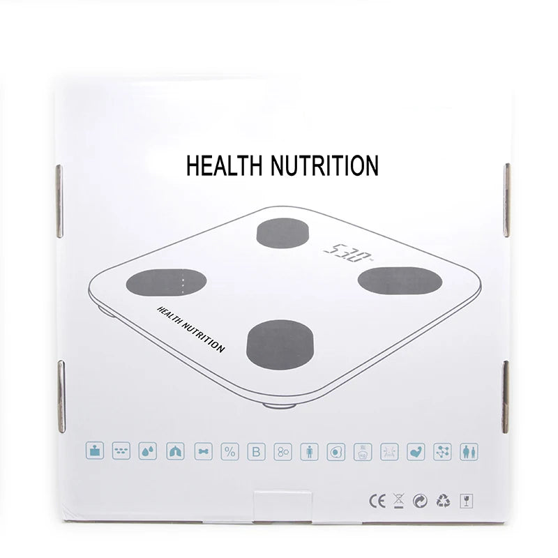 Tempered Glass Dual Electrode Digital Body Scale