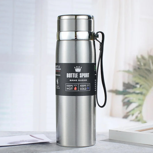 Brushed Stainless Steel Vacuum-Insulated Water Bottle