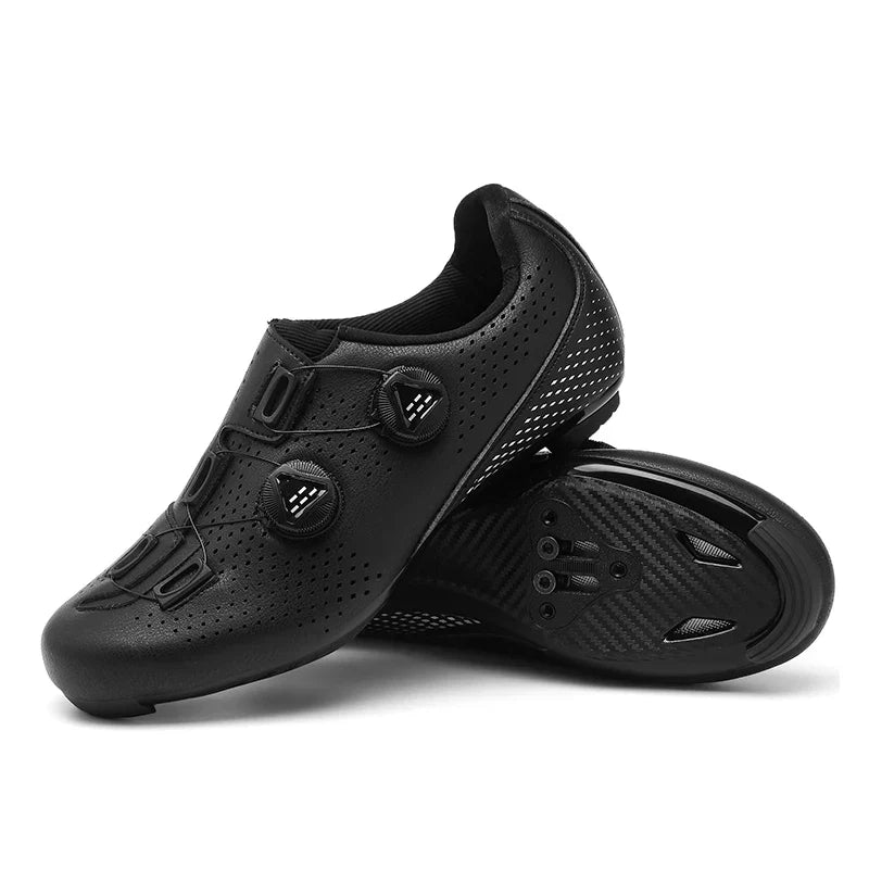 Synthetic Leather Dual-Dial Closure Road Cycling Shoe