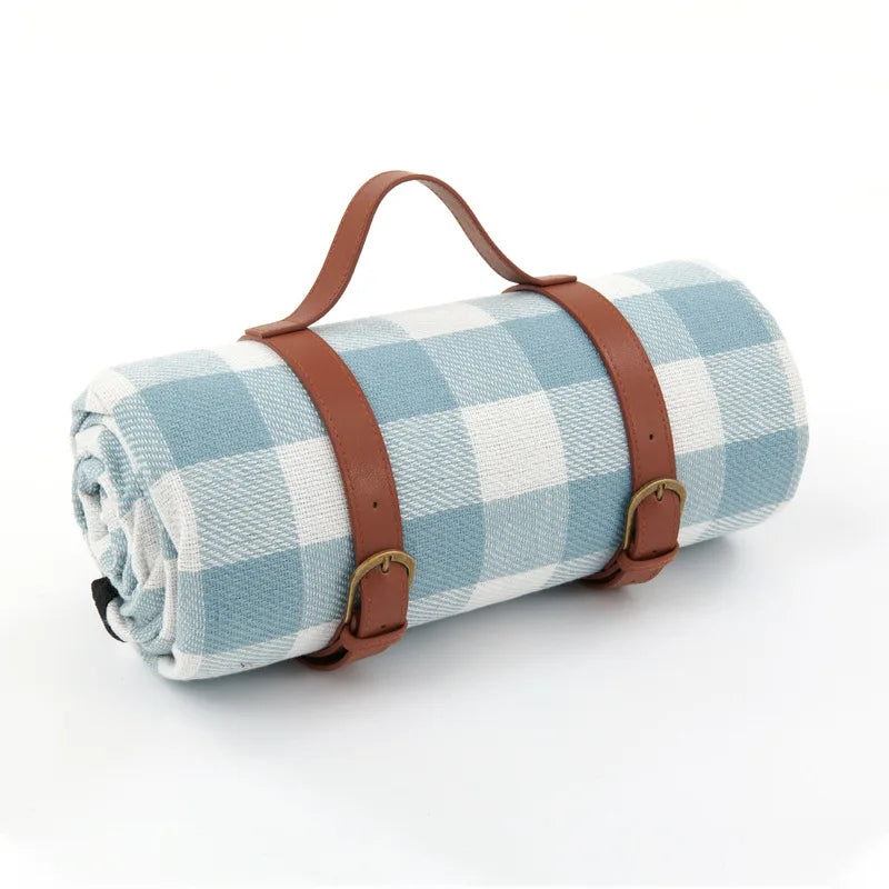 Gingham Adjustable Waterproof Picnic Blanket