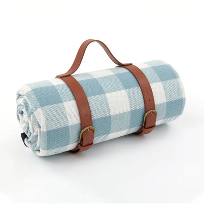 Gingham Adjustable Waterproof Picnic Blanket