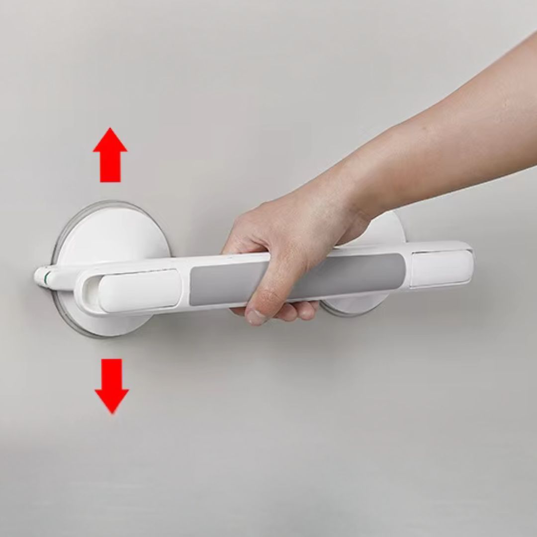 Minimalist Suction-Mount Shower Grab Bar