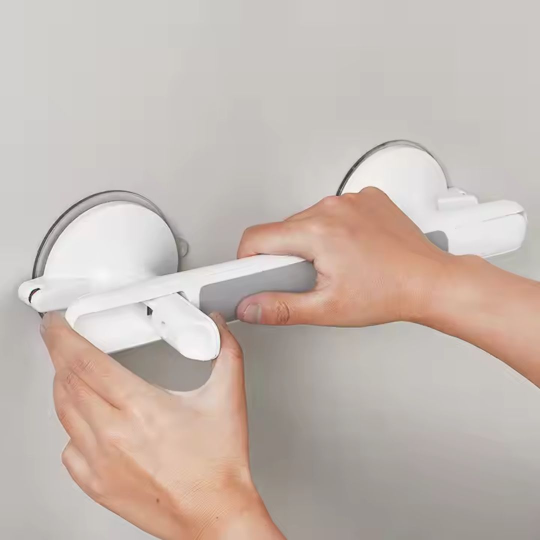 Minimalist Suction-Mount Shower Grab Bar
