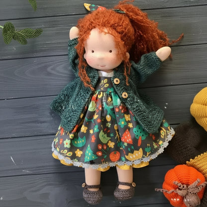 Handmade Cotton Knitted Waldorf Cloth Doll