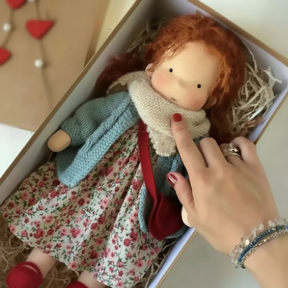 Handmade Cotton Knitted Waldorf Cloth Doll