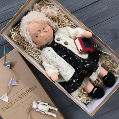 Handmade Cotton Knitted Waldorf Cloth Doll