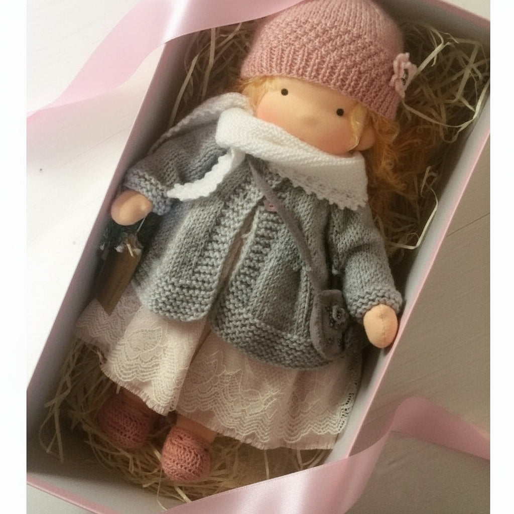 Handmade Cotton Knitted Waldorf Cloth Doll