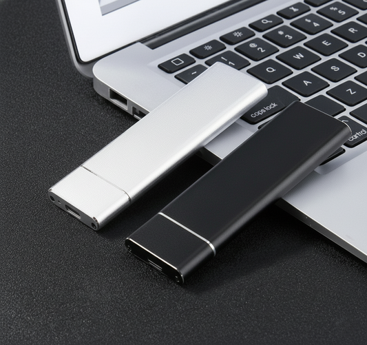 Minimalist Anodized Aluminum Slim USB-C Portable SSD