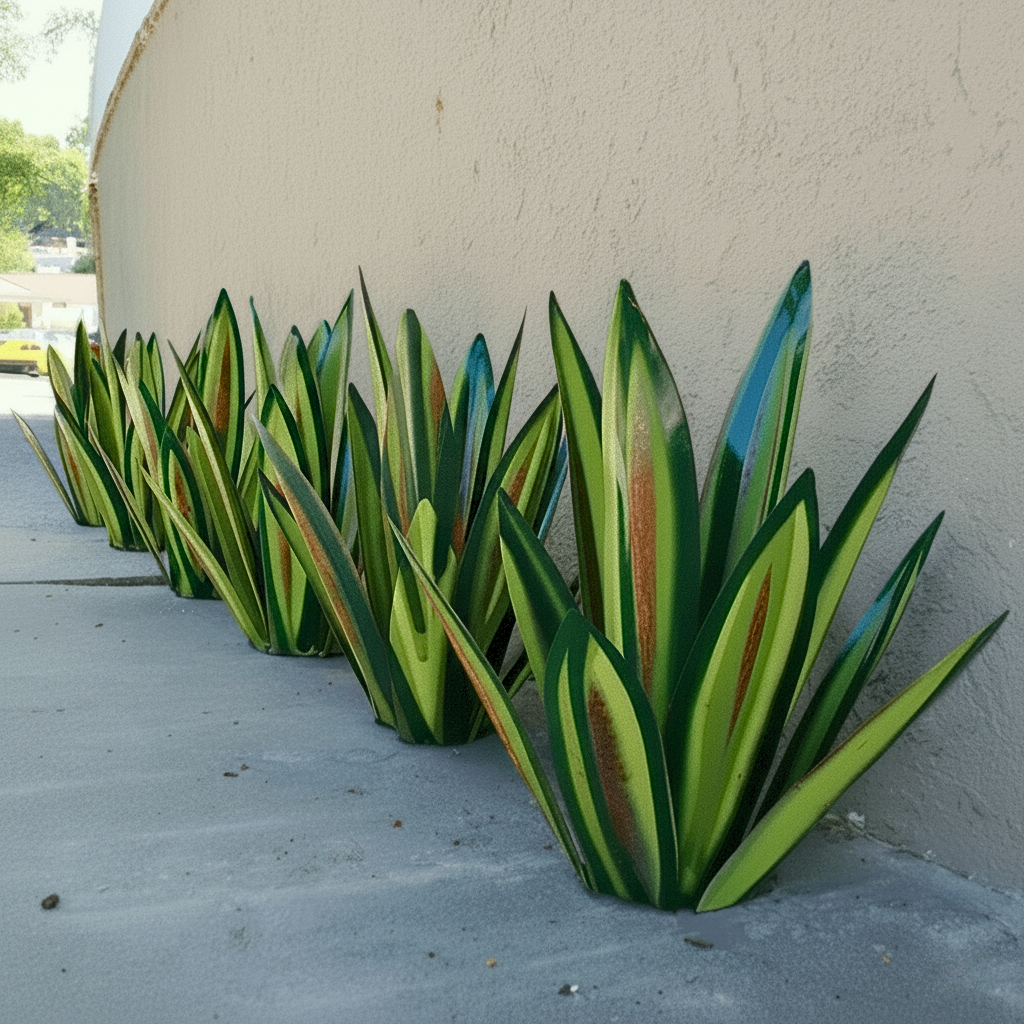 Patinated Sculptural Agave Garden Sculpture