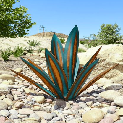 Patinated Sculptural Agave Garden Sculpture
