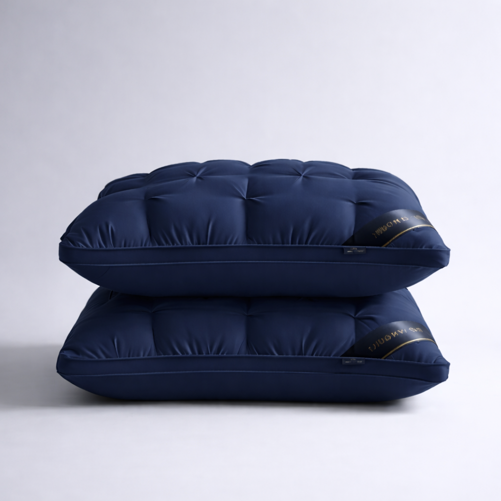 Down-Filled Minimalist Tufted Bed Pillow