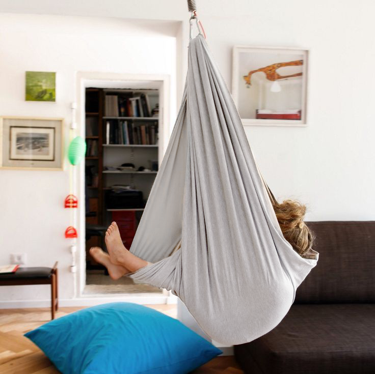 Stretch Knit Cocoon Hanging Pod Swing