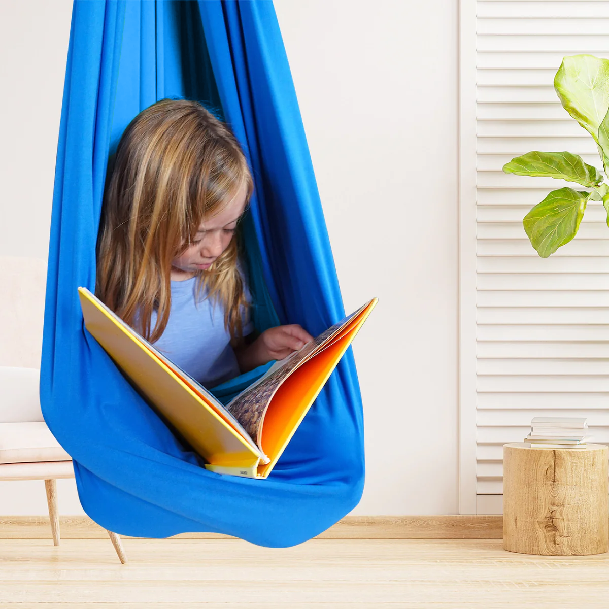 Stretch Knit Cocoon Hanging Pod Swing
