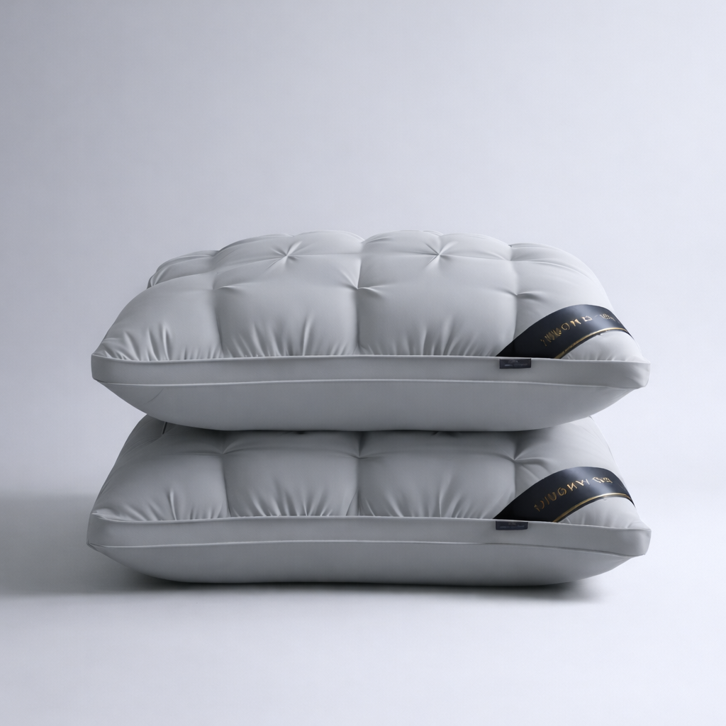 Down-Filled Minimalist Tufted Bed Pillow